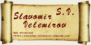 Slavomir Velemirov vizit kartica